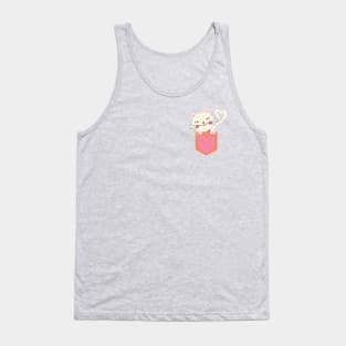 Funny Cat Pocket Gift Tank Top